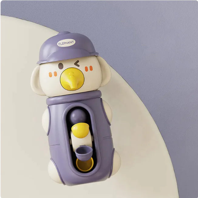 Bath Toys – Cute Duck & Elephant Waterwheel with Suction Cup