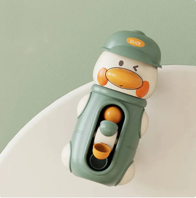 Bath Toys – Cute Duck & Elephant Waterwheel with Suction Cup